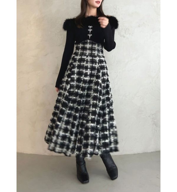 dazzlin「2WAYファーライクネックニットトップス」|ニット・セーター|