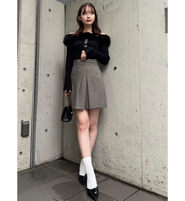 dazzlin「2WAYファーライクネックニットトップス」|ニット・セーター|