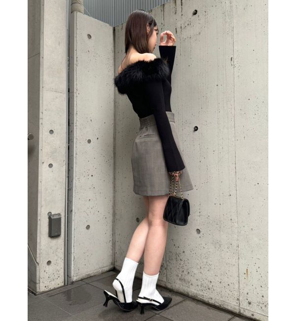 dazzlin「2WAYファーライクネックニットトップス」|ニット・セーター|