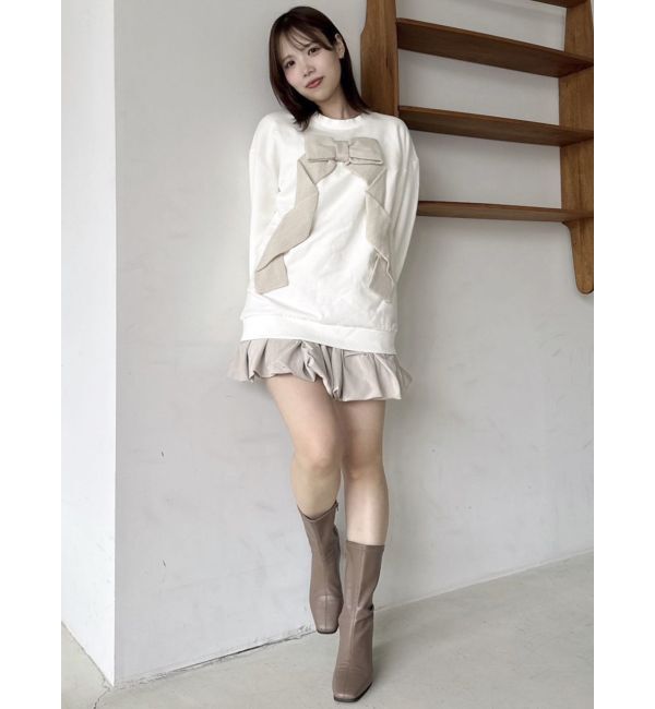 dazzlin「リボンディティールカットプルオーバー」|Tシャツ・カットソー|