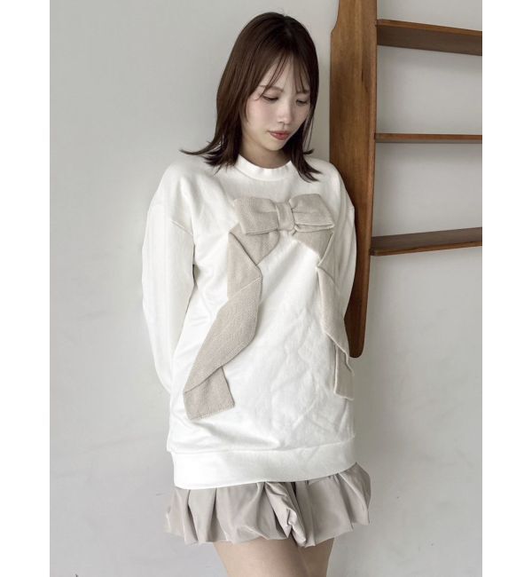 dazzlin「リボンディティールカットプルオーバー」|Tシャツ・カットソー|