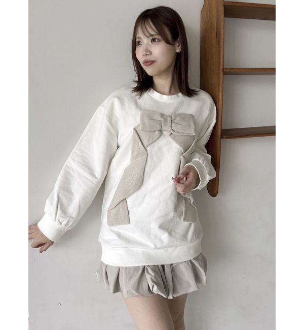 dazzlin「リボンディティールカットプルオーバー」|Tシャツ・カットソー|