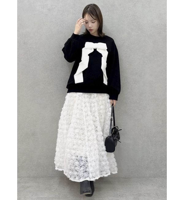 dazzlin「リボンディティールカットプルオーバー」|Tシャツ・カットソー|