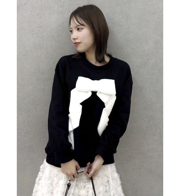 dazzlin「リボンディティールカットプルオーバー」|Tシャツ・カットソー|