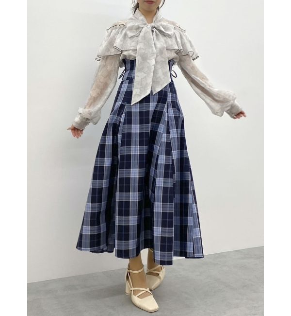 dazzlin「レースフラワーケープボウタイブラウス」|シャツ・ブラウス|