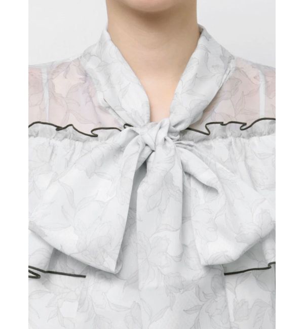 dazzlin「レースフラワーケープボウタイブラウス」|シャツ・ブラウス|