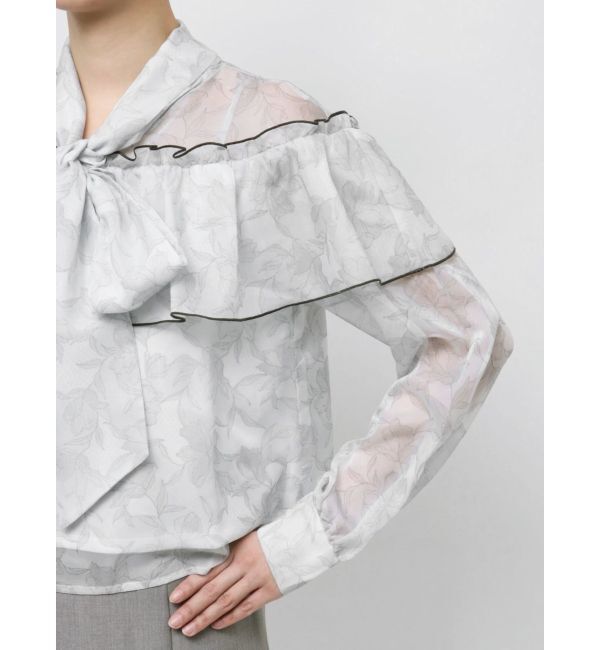 dazzlin「レースフラワーケープボウタイブラウス」|シャツ・ブラウス|