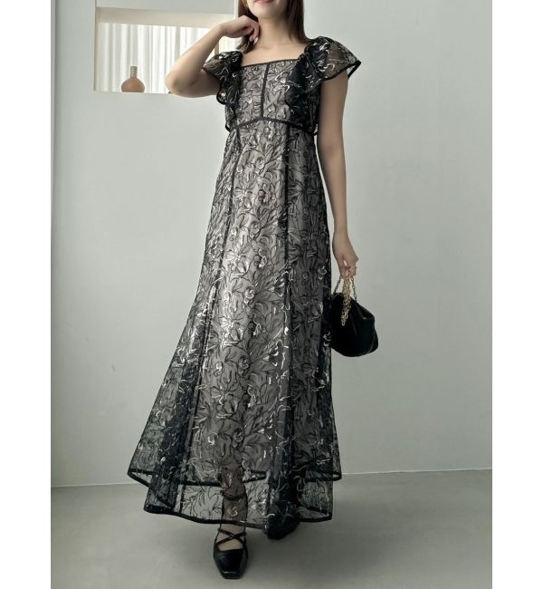 dazzlin「チュール刺繍マーメイドドレス」|ワンピース|