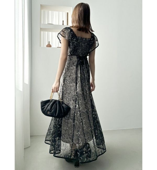 dazzlin「チュール刺繍マーメイドドレス」|ワンピース|