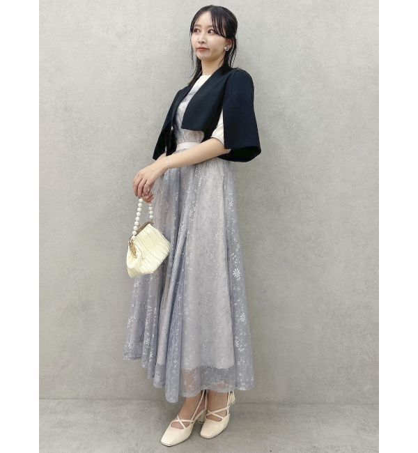 dazzlin「チュールレースベアコンビドレス」|ワンピース|