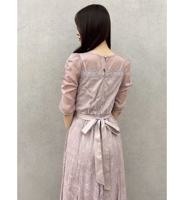 dazzlin「チュールレースベアコンビドレス」|ワンピース|