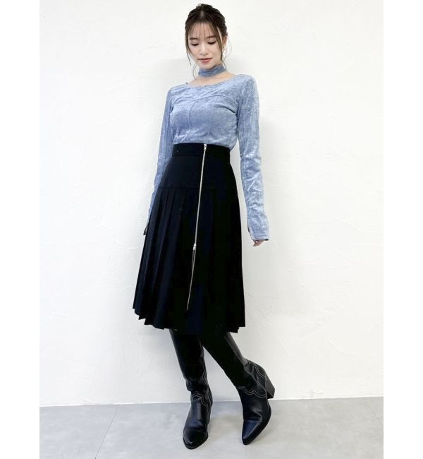 dazzlin「ジップスリットミディスカート」|スカート|