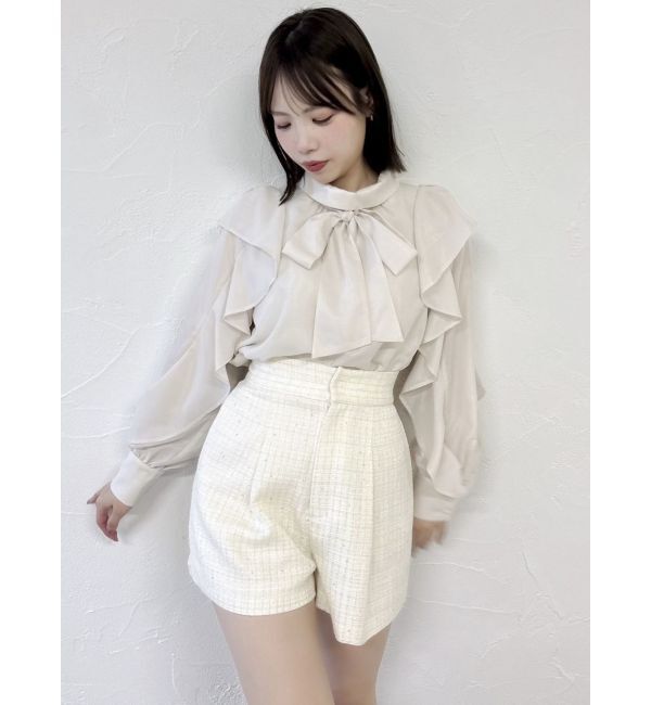 dazzlin「フリルリボン2WAY長袖ブラウス」|シャツ・ブラウス|