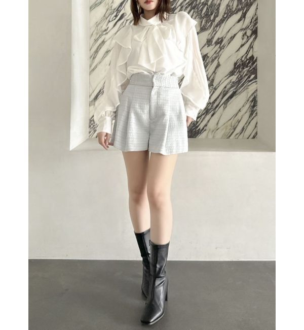 dazzlin「フリルリボン2WAY長袖ブラウス」|シャツ・ブラウス|