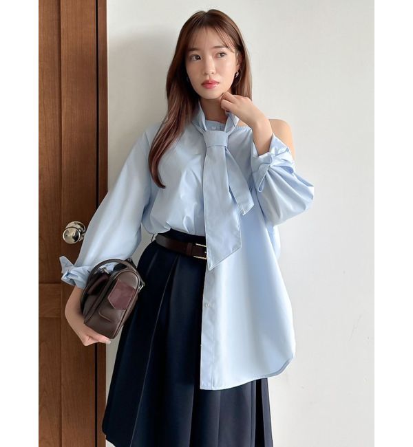 dazzlin「ネックタイシャツ」|シャツ・ブラウス|