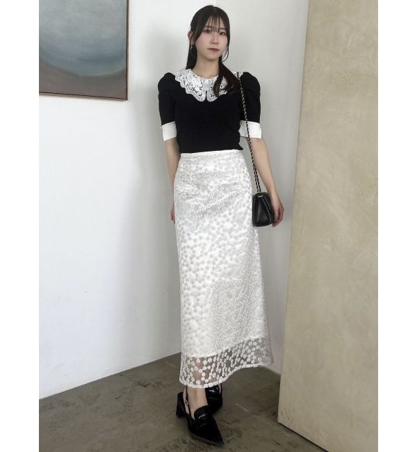 dazzlin「【藤井サチコラボ】マーガレットフラワータイトスカート」|スカート|