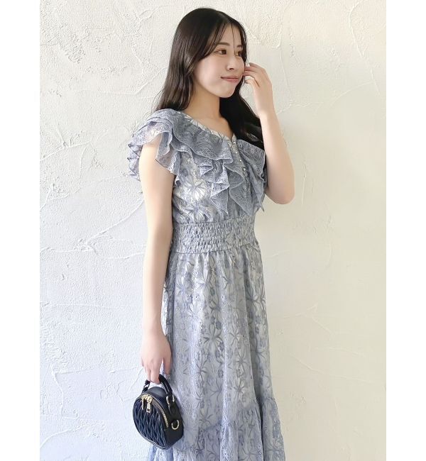 dazzlin「【WEB限定】バックリボンレースノースリワンピース」|ワンピース|