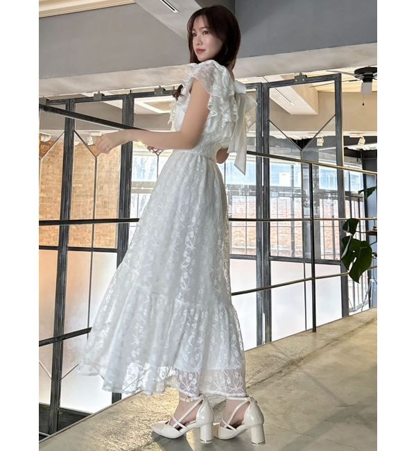 dazzlin「【WEB限定】バックリボンレースノースリワンピース」|ワンピース|