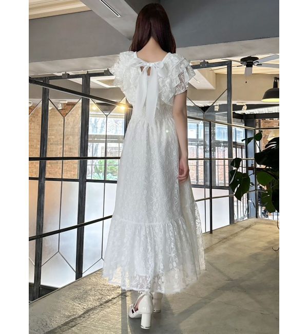 dazzlin「【WEB限定】バックリボンレースノースリワンピース」|ワンピース|