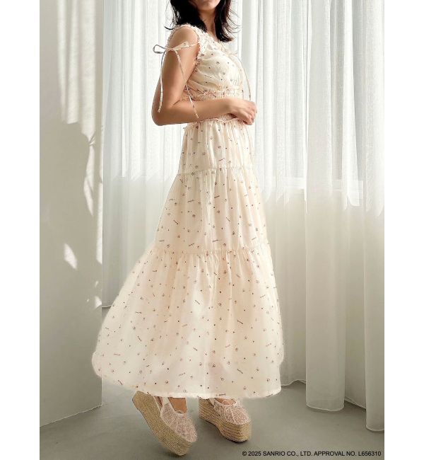 dazzlin「【メロクロコラボ】モチーフパターンティアードワンピース」|ワンピース|