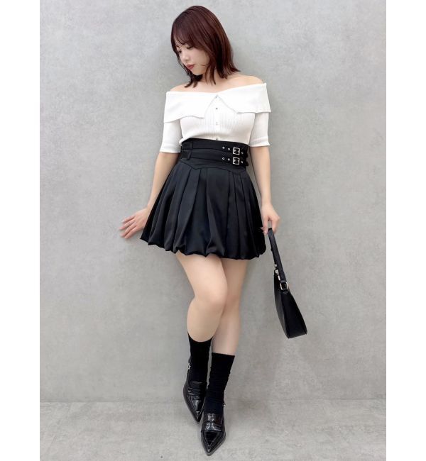 dazzlin「2WAYボタンオフショルニットトップス」|ニット・セーター|