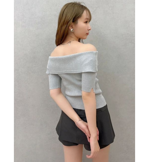 dazzlin「2WAYボタンオフショルニットトップス」|ニット・セーター|