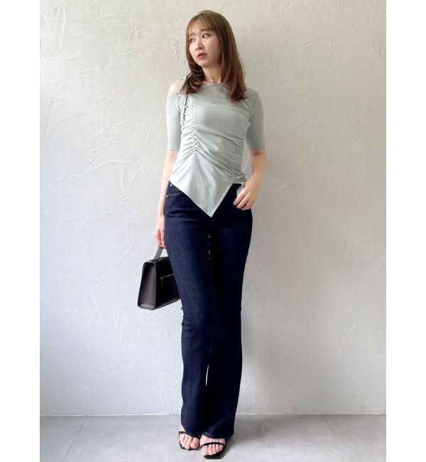 dazzlin「ワンショルギャザーカットトップス」|Tシャツ・カットソー|