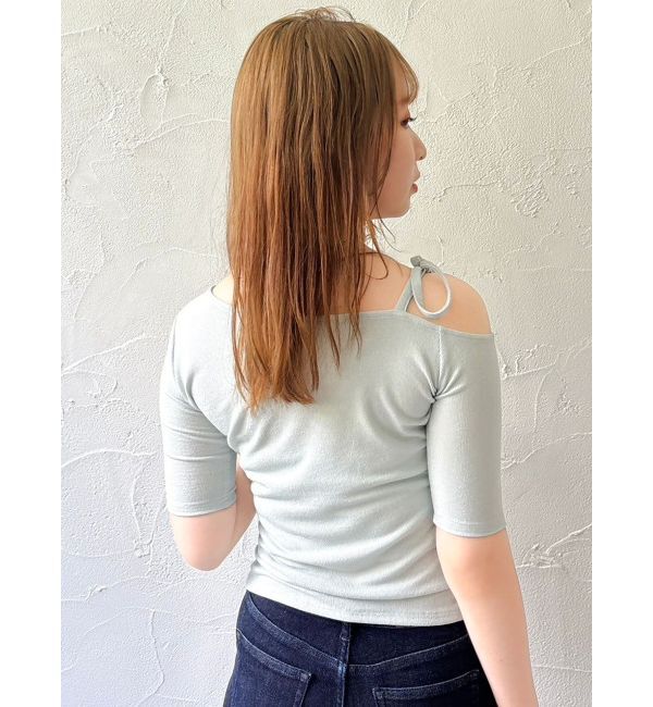 dazzlin「ワンショルギャザーカットトップス」|Tシャツ・カットソー|