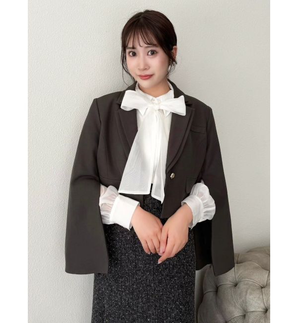 dazzlin「【セットアップ対応】テーラーショートジャケット」|テーラードジャケット|