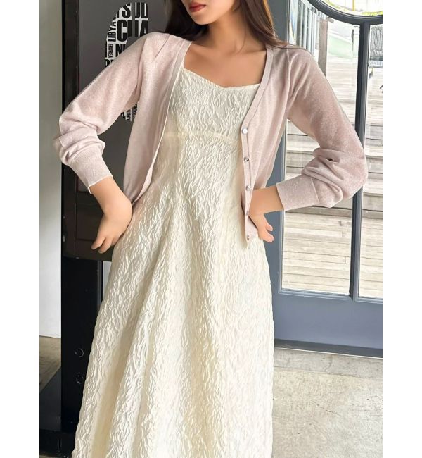 dazzlin「ラメシアーシンプルニットカーディガン」|カーディガン|