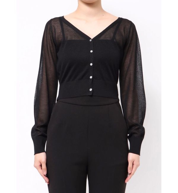 dazzlin「ラメシアーシンプルニットカーディガン」|カーディガン|