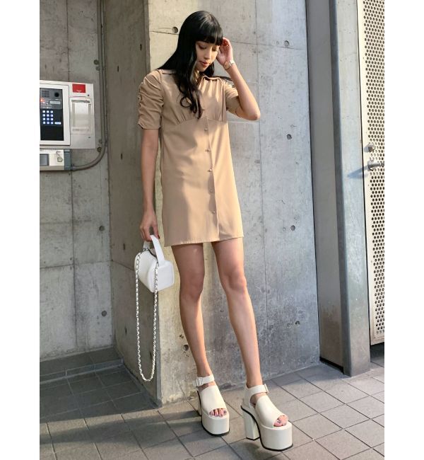EMODA「シャツカラーフレアワンピース」|ワンピース|