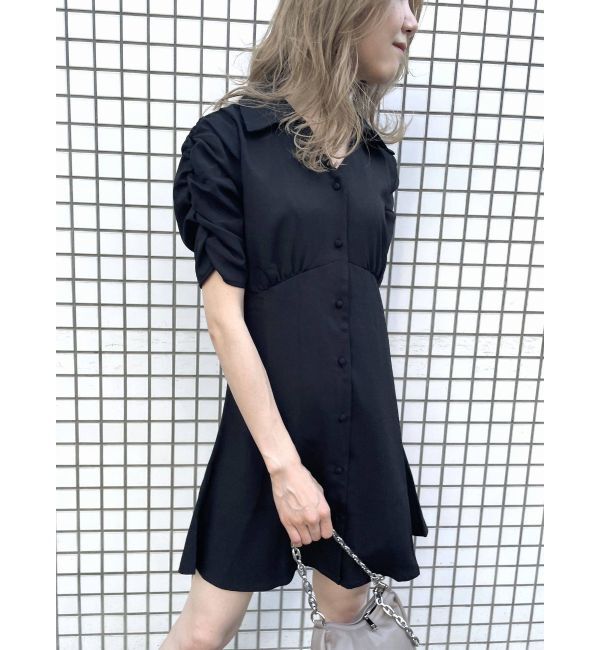 EMODA「シャツカラーフレアワンピース」|ワンピース|