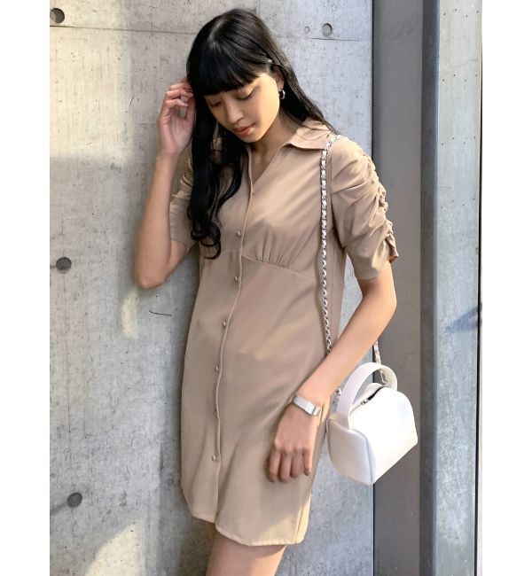 EMODA「シャツカラーフレアワンピース」|ワンピース|