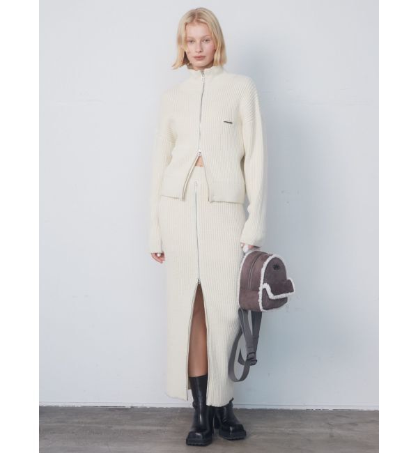 EMODA「ジップマキシリブスカート」|スカート|