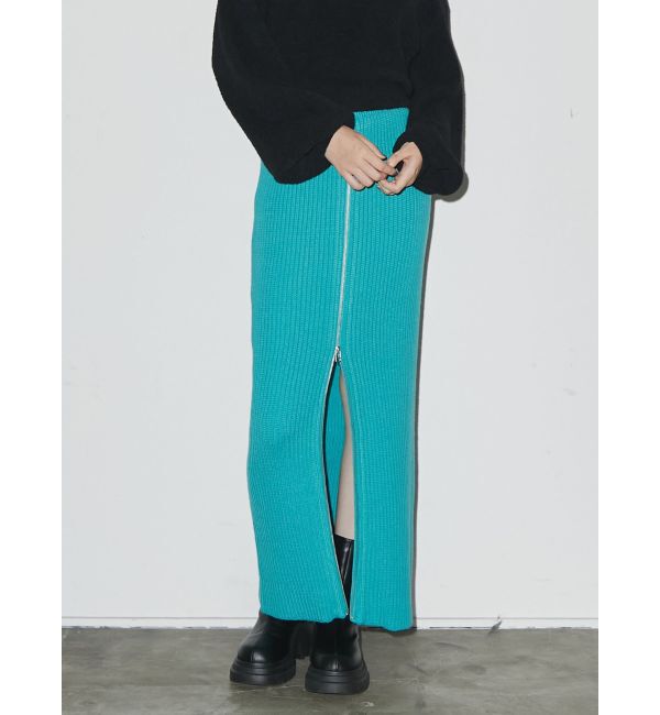 EMODA「ジップマキシリブスカート」|スカート|