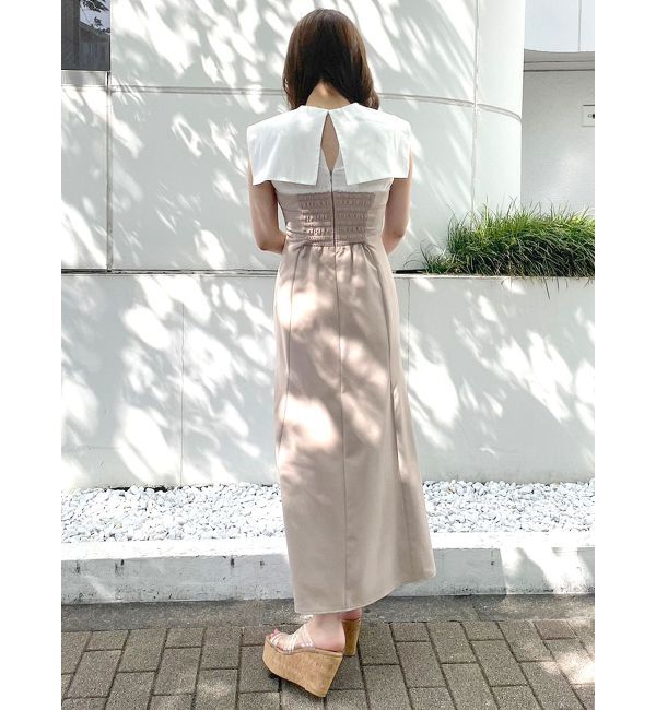 MERCURYDUO「シャツドッキング配色ノースリワンピース」|ワンピース|