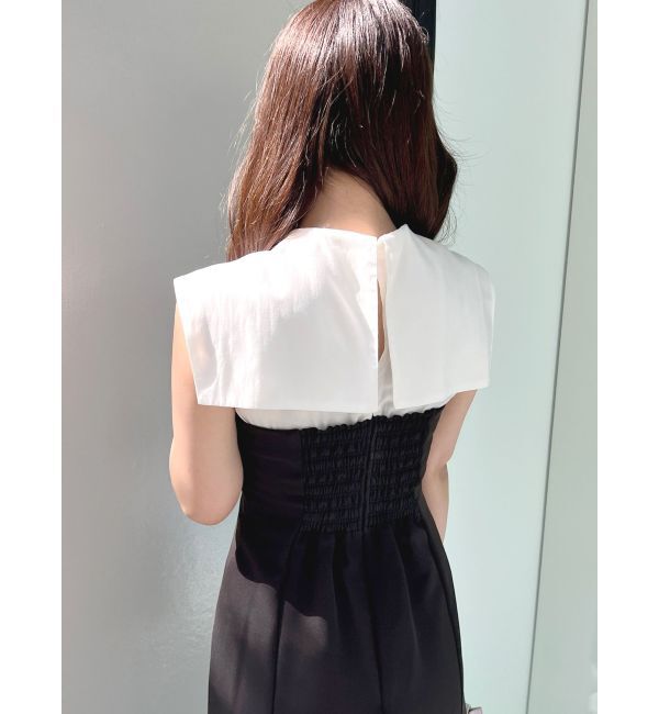 MERCURYDUO「シャツドッキング配色ノースリワンピース」|ワンピース|