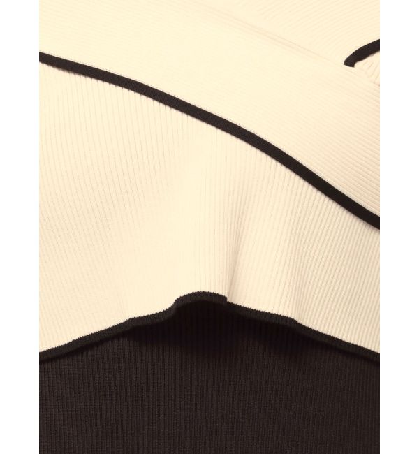 MERCURYDUO「ショートトップスセット配色ニットワンピース」|ワンピース|