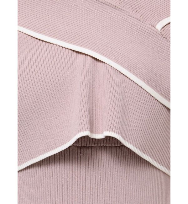 MERCURYDUO「ショートトップスセット配色ニットワンピース」|ワンピース|