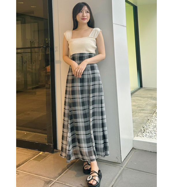 MERCURYDUO「ベアニットドッキングコルセットワンピース」|ワンピース|