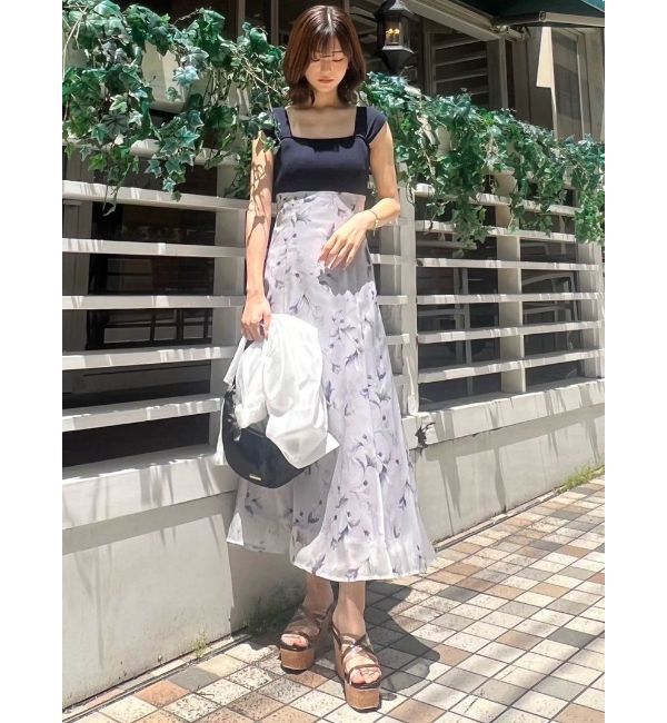 MERCURYDUO「ベアニットドッキングコルセットワンピース」|ワンピース|