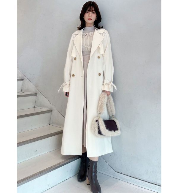 MERCURYDUO「異素材ドッキングオフショルニットワンピース」|ワンピース|