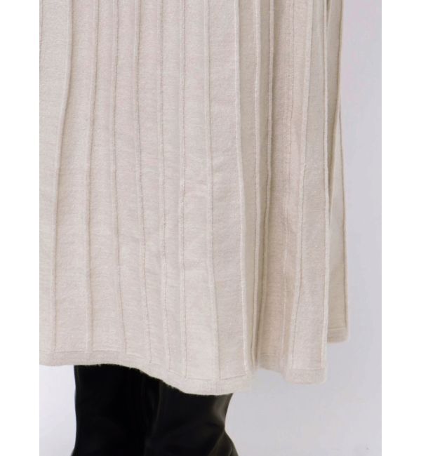 MERCURYDUO「異素材ドッキングオフショルニットワンピース」|ワンピース|