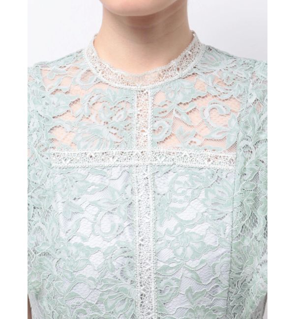 MERCURYDUO「レースハイネックワンピース」|ワンピース|