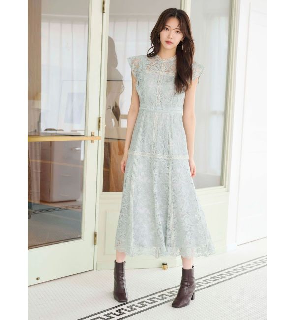 MERCURYDUO「レースハイネックワンピース」|ワンピース|