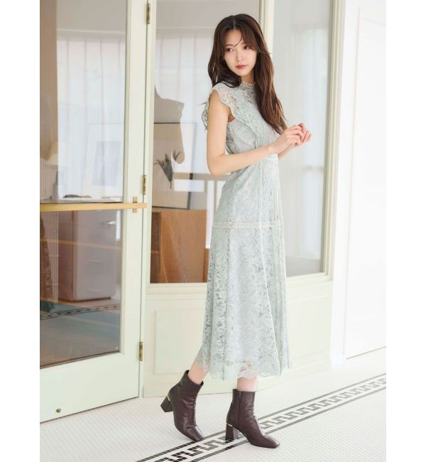 MERCURYDUO「レースハイネックワンピース」|ワンピース|