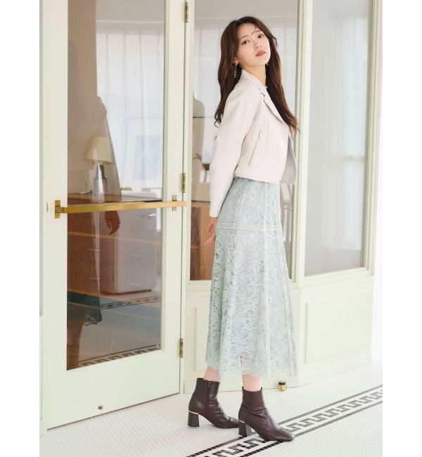 MERCURYDUO「レースハイネックワンピース」|ワンピース|