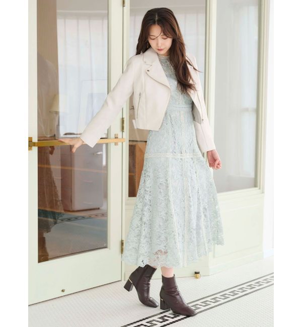 MERCURYDUO「レースハイネックワンピース」|ワンピース|