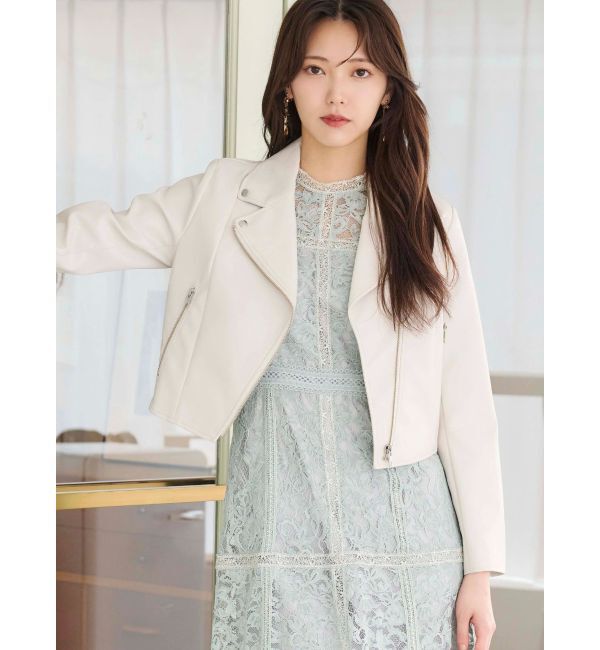 MERCURYDUO「レースハイネックワンピース」|ワンピース|